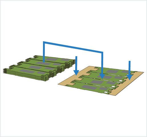 ［Image］PCB placer： HDI 基板用高精度框架排列机